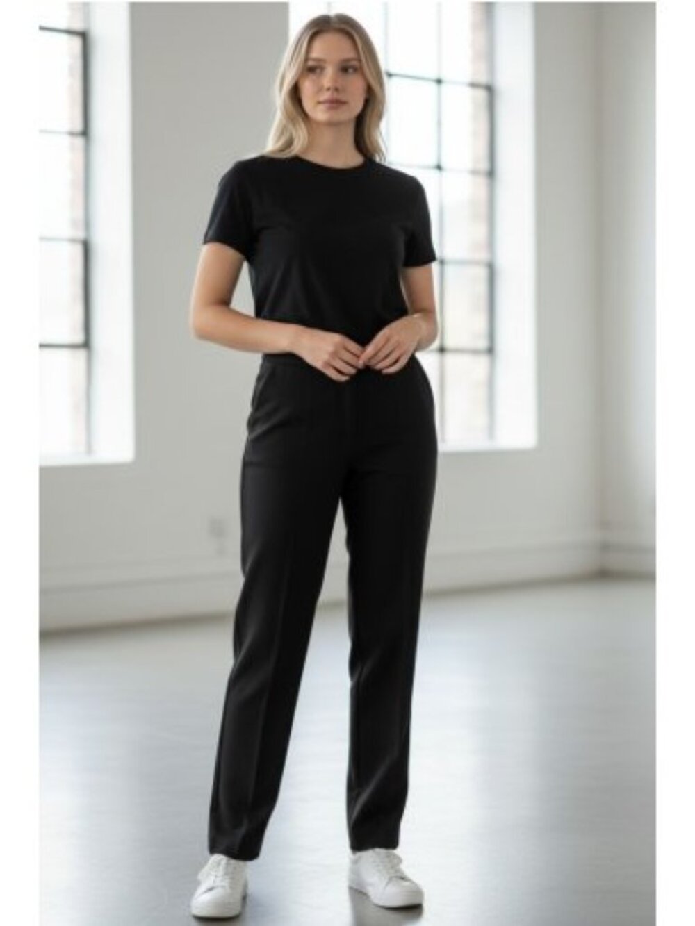 WORTHINGTON Petite Black Stretch Dress Pants Ladies Size 14P